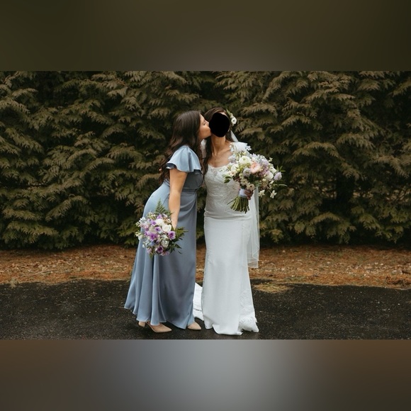 Azazie Soren Dusty Blue Bridesmaid Dress - Picture 4 of 4